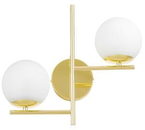LAMPA ŚCIENNA KINKIET NOWOCZESNY KLASYCZNY ZŁOTY LEDO W2