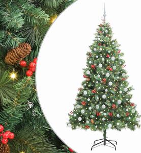 Sztuczna choinka Ze LED Lights Zielony 210 cm PVC i Metal