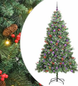 Sztuczna choinka Ze LED Lights Zielony 210 cm PVC i Metal