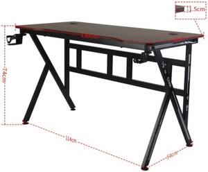 Biurko gamingowe COBRA CR3012BN Brązowy