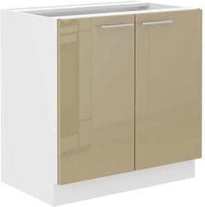 Szafka kuchenna dolna pod zlew LARA 80 ZL 2F Cappucino/Biały
