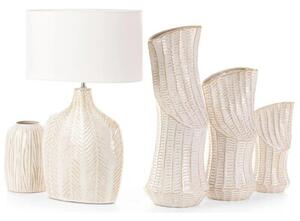 Wazon EUROFIRANY Liza 20 x 20 x 53 cm Kremowy