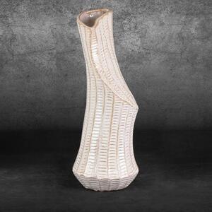 Wazon EUROFIRANY Liza 20 x 20 x 53 cm Kremowy
