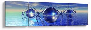 Obraz abstrakcji - woda (170x50 cm)