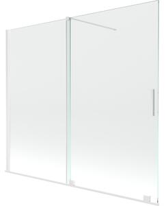 Mexen Velar parawan nawannowy 2-skrzydłowy rozsuwany 180 x 150 cm, transparent, biały - 896-180-000-01-20