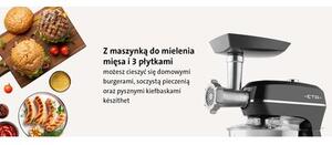 Robot kuchenny planetarny ETA Gratus Storio II 204390030 1200W z maszynką do mięsa Czarny