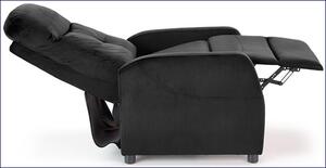 Czarny rozkładany fotel wypoczynkowy - Amigos 3X