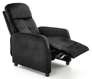 Czarny rozkładany fotel wypoczynkowy - Amigos 3X