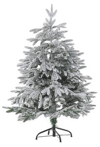 Choinka świąteczna ozdoba sztuczne drzewko plastikowe 120 cm białe Bassie Beliani