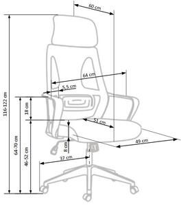 Ergonomiczny czarny fotel biurowy obrotowy - Mercury