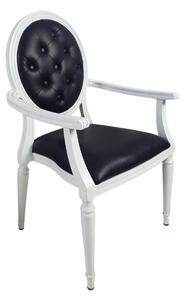 Krzesło, seria Royal, podłokietniki, aluminiowa rama, wymienne obicie, kolor brazowy, plusz