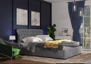 Łóżko tapicerowane z pojemnikiem Ancona