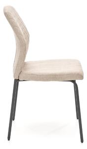 Beżowe pikowane krzesło tapicerowane - Rimo