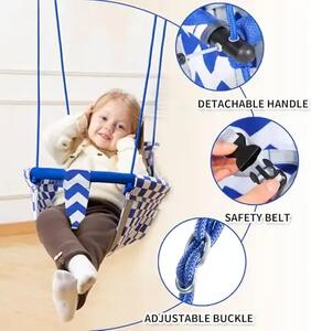 Swingjoy™ Wisząca Huśtawka Dla Dzieci Z Drążkiem Napinającym
