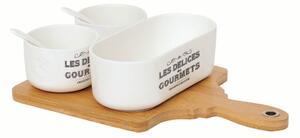 Kpl. 3 miseczek z deską Les Delices des Gourmets