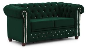 Zielona aksamitna rozkładana sofa 148 cm York Blik – Ropez