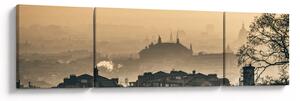 Obraz - Miasto pod mgłą (170x50 cm)