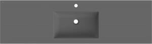 Mexen Otis umywalka wpuszczana w blat 161 x 46,5 cm, czarna mat - 25181671