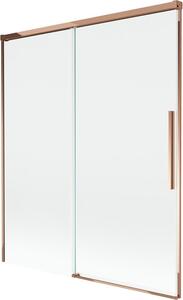 Mexen Rox parawan nawannowy 2-skrzydłowy rozsuwany 140 x 150 cm, transparent, różowe złoto - 8C9-140-001-60-00