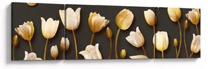 Obraz - Tulipany - abstrakcja (170x50 cm)