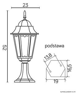 Lampa stojąca zewnętrzna Retro Classic II K 4011/1 H Su-Ma