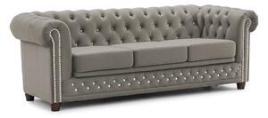 Szara aksamitna rozkładana sofa 203 cm York Blik – Ropez