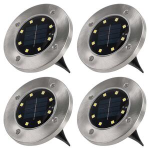 Komplet 4 szt. Lampa solarna Garth wbudowana ogrodowa LED