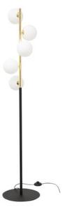 Lampa stojąca podłogowa czarno-złota szklane białe kule 145 cm 5xG9 40W ALI Zuma Line