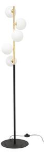 Lampa stojąca podłogowa czarno-złota szklane białe kule 145 cm 5xG9 40W ALI Zuma Line