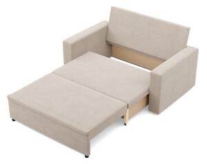 Sofa dwuosobowa, BLOM, velvet, 148x87x90 cm, beÅ¼owy | TYLETEGOTU