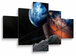 Obraz planety w kosmosie (125x70 cm)