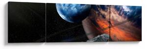Obraz planety w kosmosie (170x50 cm)