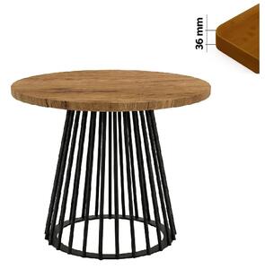 Stół 80 cm okrągły nierozkładany, blat 3,6 cm, Ażurowa Metalowa podstawa I ArtDHome