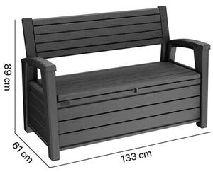 Ławka ogrodowa KETER Otter bench 259122 Ciemnoszary