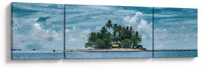 Obraz - wyspa na morzu (170x50 cm)