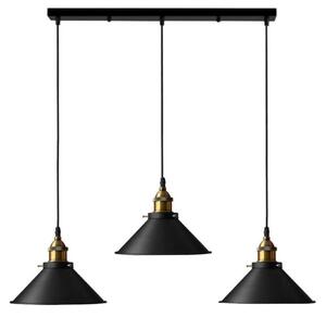 Lampa sufitowa metalowa klosz retro wisząca AT32-3SZ-Black