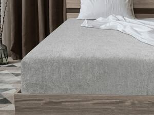 Prześcieradło Frotte EXCLUSIVE jasnoszare 90 x 200 cm