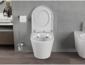 Mexen Rico miska wc Rimless z deską wolnoopadającą twarda, duroplast, biała połysk - 30720200
