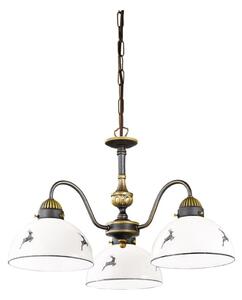 Kolarz Kolarz 731.83.133 - Żyrandol na łańcuchu NONNA 3xE27/75W/230V jelenie szary KL0337