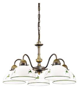 Kolarz Kolarz 731.85.100 - Żyrandol na łańcuchu NONNA 5xE27/75W/230V jelenie zielony KL0326