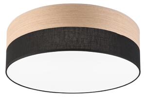 Lamkur LED Plafon SIRJA WOOD LED/36W/230V śr. 45 cm czarny/dąb LA54544