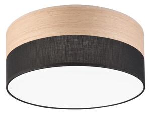 Lamkur LED Plafon SIRJA WOOD LED/20W/230V śr. 35 cm czarny/dąb LA54537