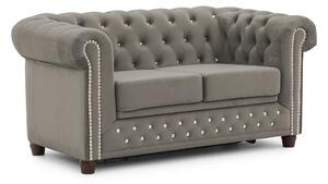 Szara aksamitna rozkładana sofa 148 cm York Blik – Ropez