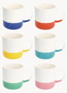 Komplet kubków z porcelany kostnej Rainbow, 6 elem