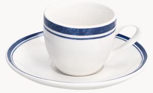 Komplet filiżanek ze spodkami z porcelany Filo Blu, 12 elem
