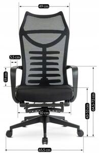KrzesÅo Obrotowe Biurowe Fotel Ergonomiczny Czarny ACTON