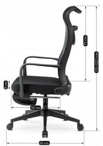 KrzesÅo Obrotowe Biurowe Fotel Ergonomiczny Czarny ACTON