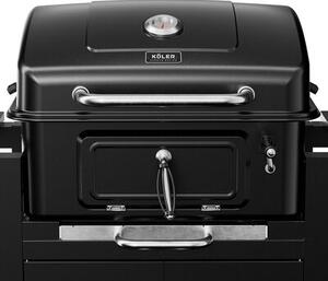 Grill ogrodowy węglowy KOLER Ember CH2 Zamykany, żeliwny ruszt, półki boczne, termometr