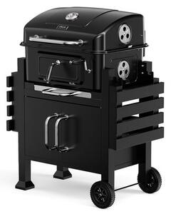 Grill ogrodowy węglowy KOLER Ember CH2 Zamykany, żeliwny ruszt, półki boczne, termometr