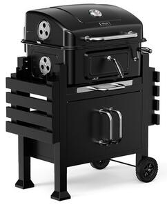 Grill ogrodowy węglowy KOLER Ember CH2 Zamykany, żeliwny ruszt, półki boczne, termometr